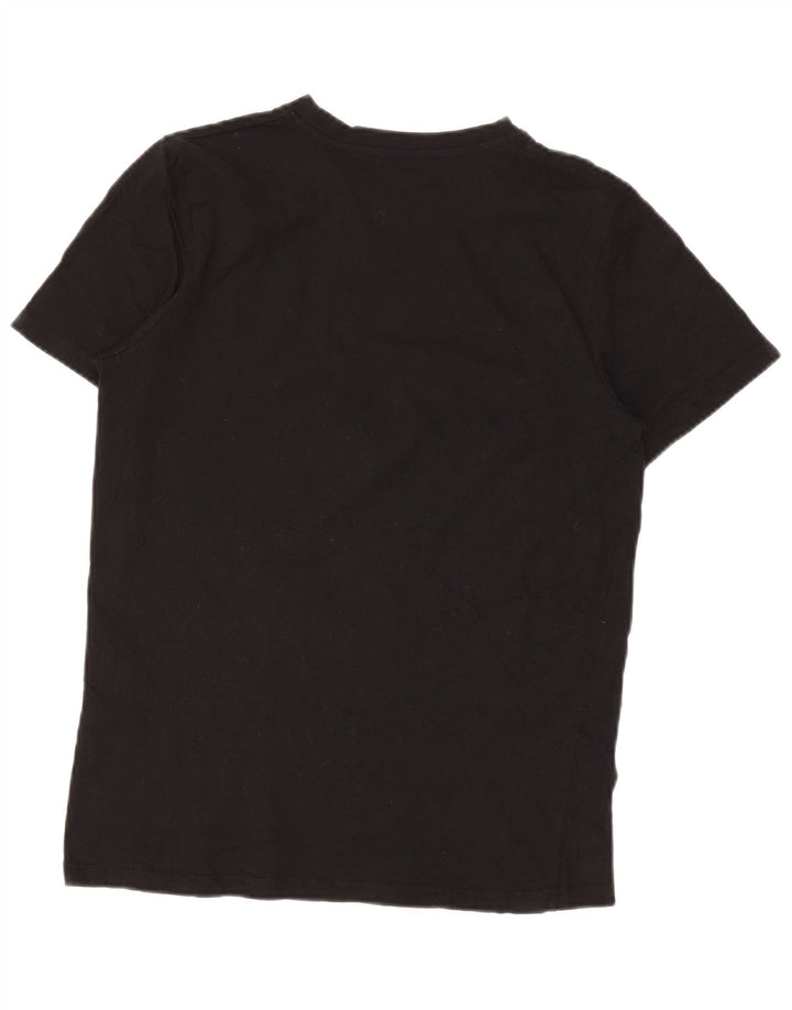 Camiseta gráfica masculina Jack & Jones grande algodão preto