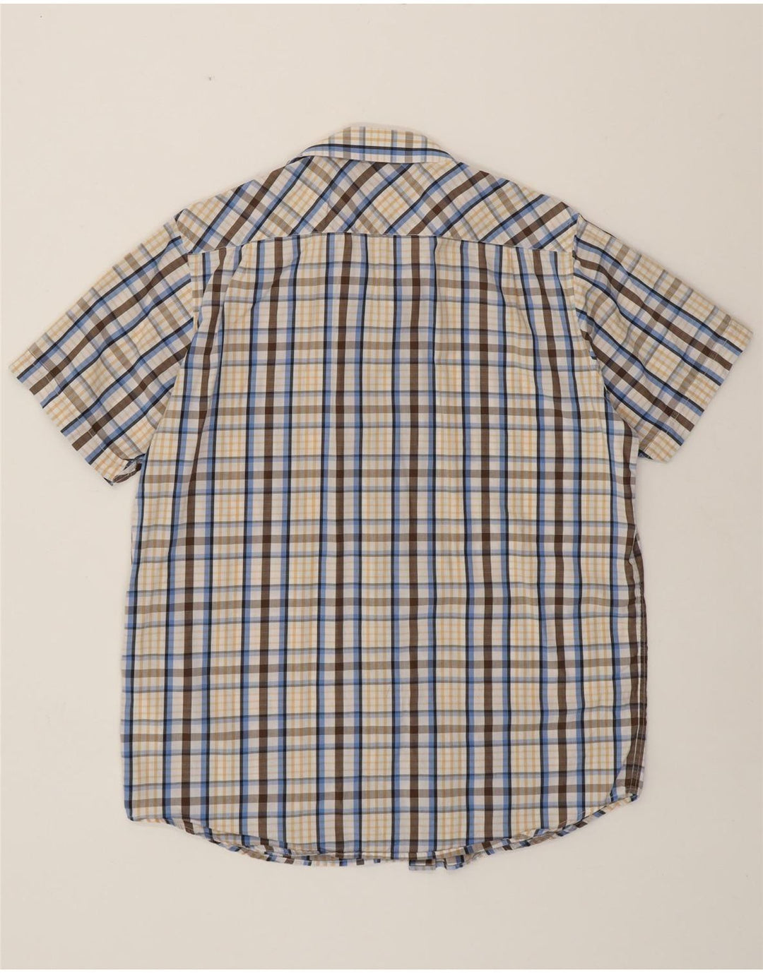 Camisa masculina de manga curta BEN SHERMAN grande algodão xadrez multicolorido