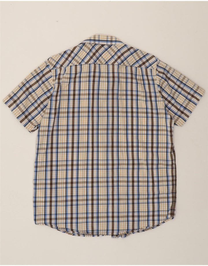 Camisa masculina de manga curta BEN SHERMAN grande algodão xadrez multicolorido