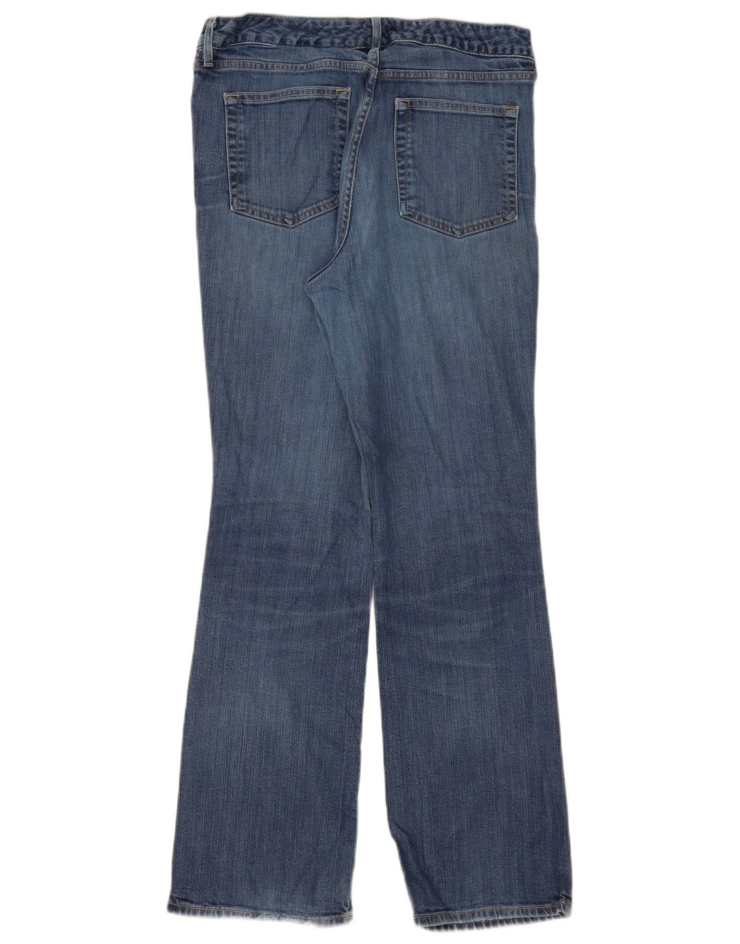 Eddie Bauer Calça jeans feminina clássica bootcut UE 12 grande W32 L31 algodão azul