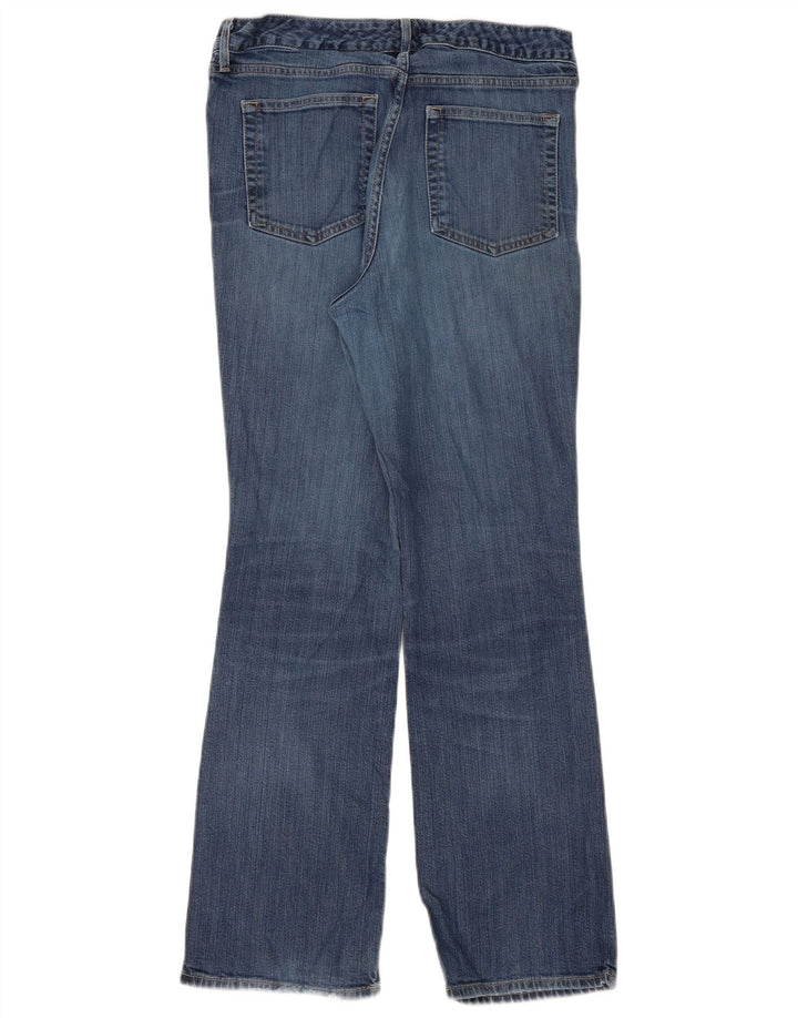 Eddie Bauer Calça jeans feminina clássica bootcut UE 12 grande W32 L31 algodão azul