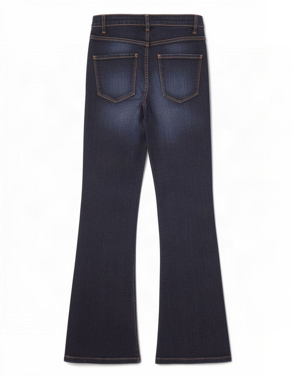 Zara Jeans feminino queimado EU 36 XS W26 L31 azul marinho