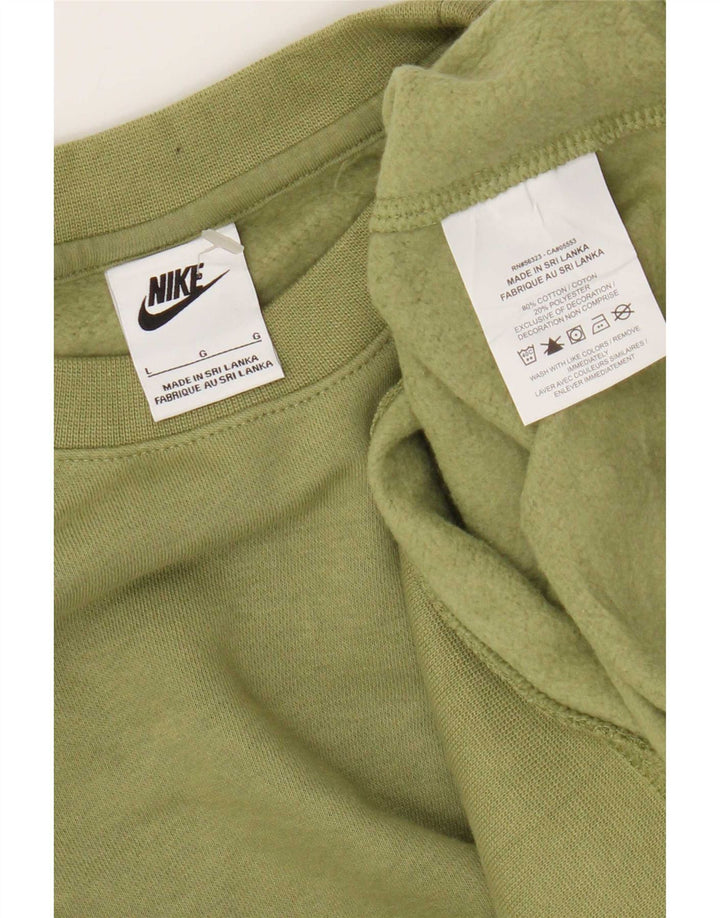 Nike moletom masculino jumper grande algodão cáqui