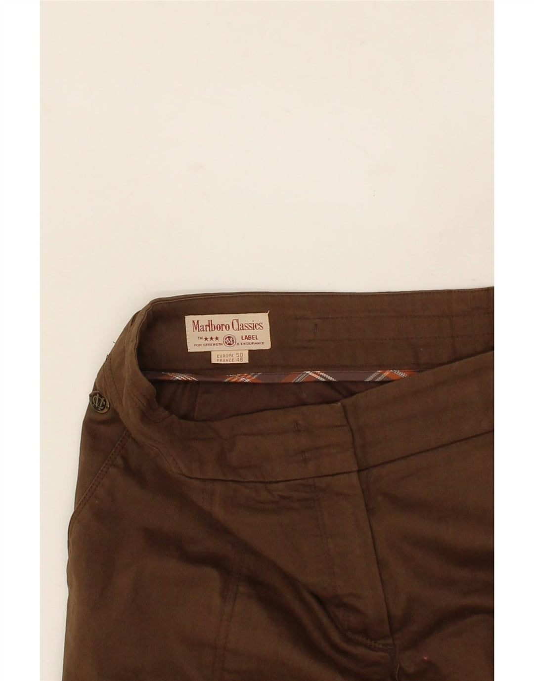 MARLBORO CLASSICS Womens Slim Chino Trousers W36 L31 Brown Cotton Vintage Marlboro Classics and Second-Hand Marlboro Classics from Messina Hembry 
