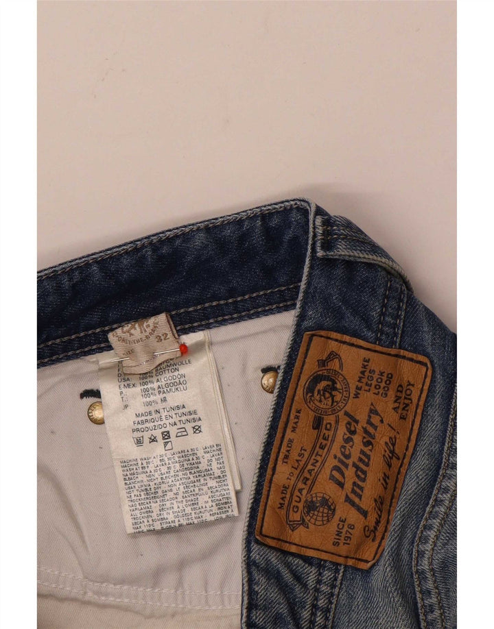 Jeans retos masculinos Diesel W32 L33 algodão azul
