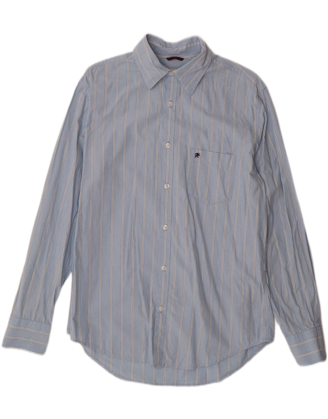 Camisa masculina MOSSIMO de algodão listrado azul médio