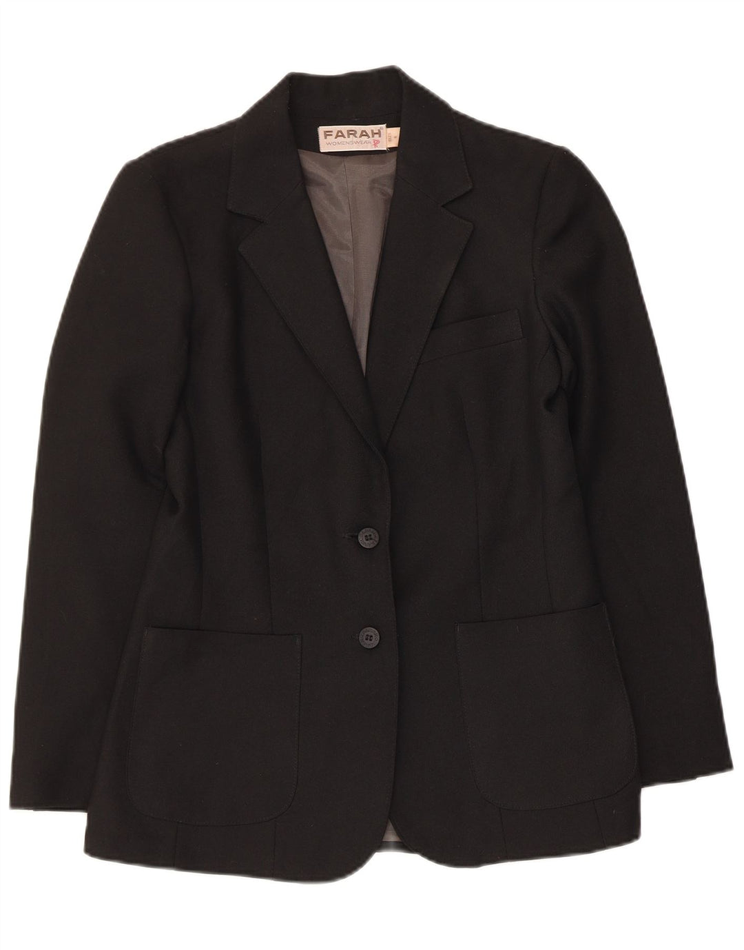 Farah Jaqueta Blazer Feminina com 2 Botões Reino Unido 6 XS Preto