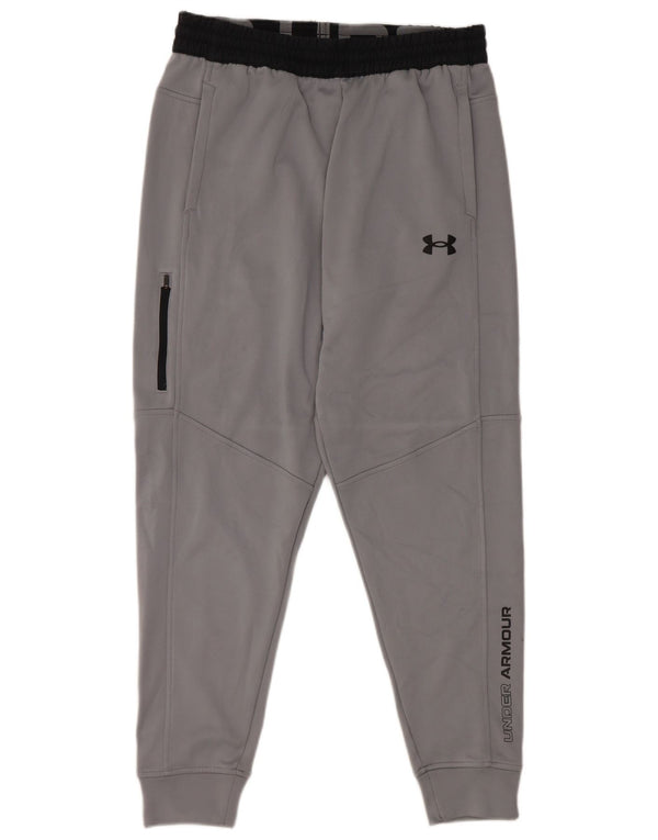 Calça de treino masculina Under Armour Graphic Joggers grande bloco colorido cinza
