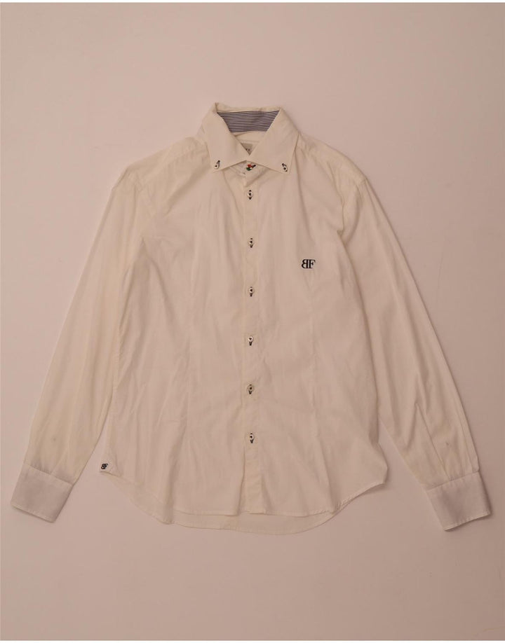 Camisa masculina BELFE de algodão branco médio