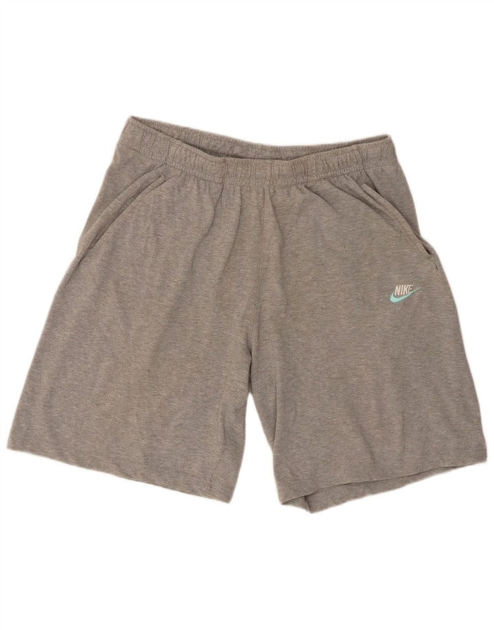 Shorts esportivos masculinos Nike grandes algodão manchado cinza