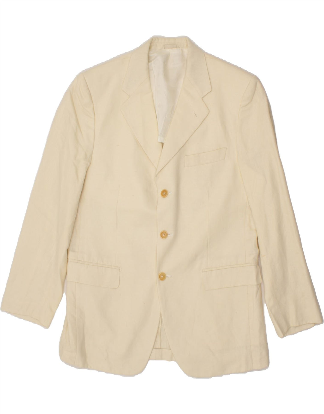 Jaqueta blazer masculina PIERRE CARDIN com 3 botões IT 50 grande linho bege