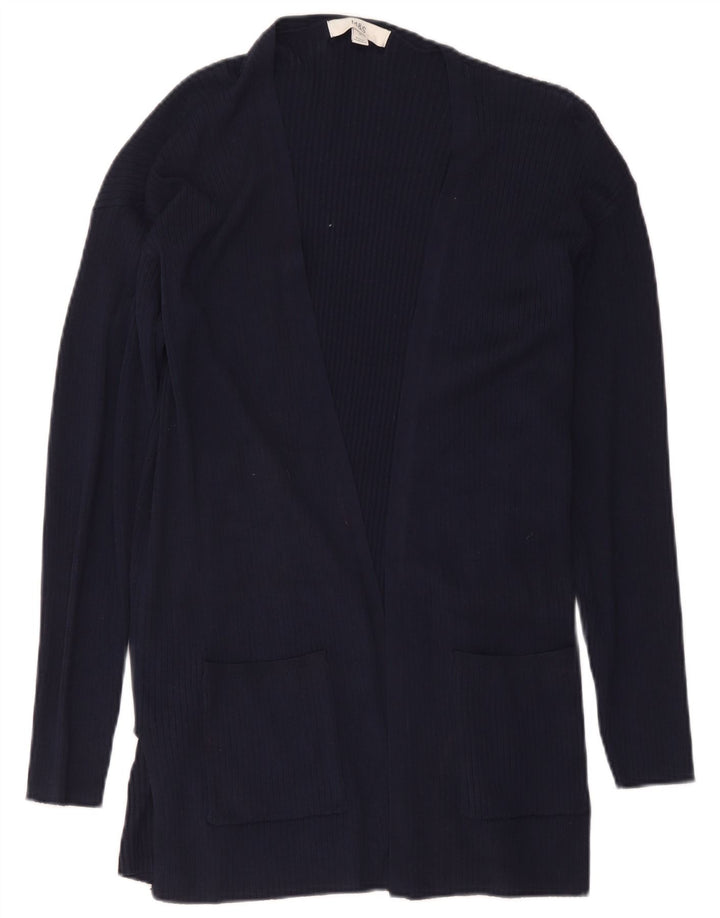 Suéter cardigã feminino Longline Marks & Spencer Reino Unido 14 médio azul marinho Cla