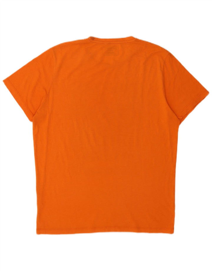Camiseta masculina Jack & Jones Regular Fit gráfica grande laranja
