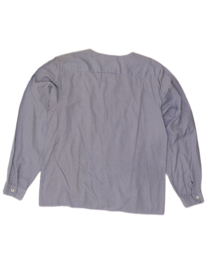 Blusa camisa feminina vintage EUA 3 pequeno azul houndstooth