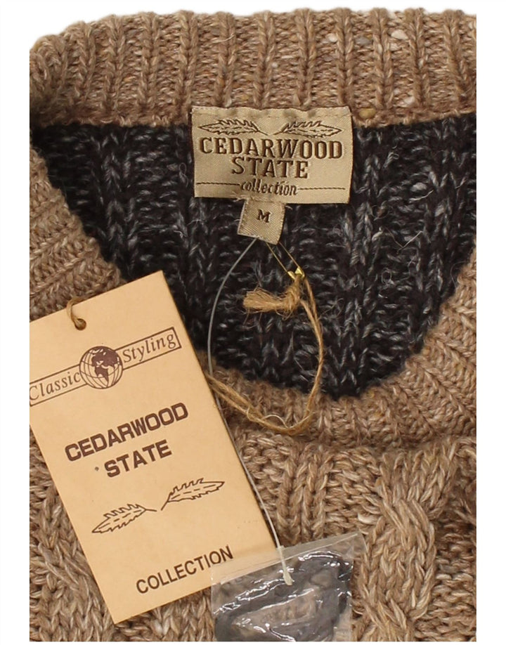 Suéter masculino CEDARWOOD STATE com gola redonda, médio multicolorido