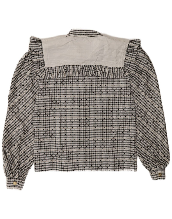 Blusa camisa oversized feminina vintage UE 36 pequena manchada branca