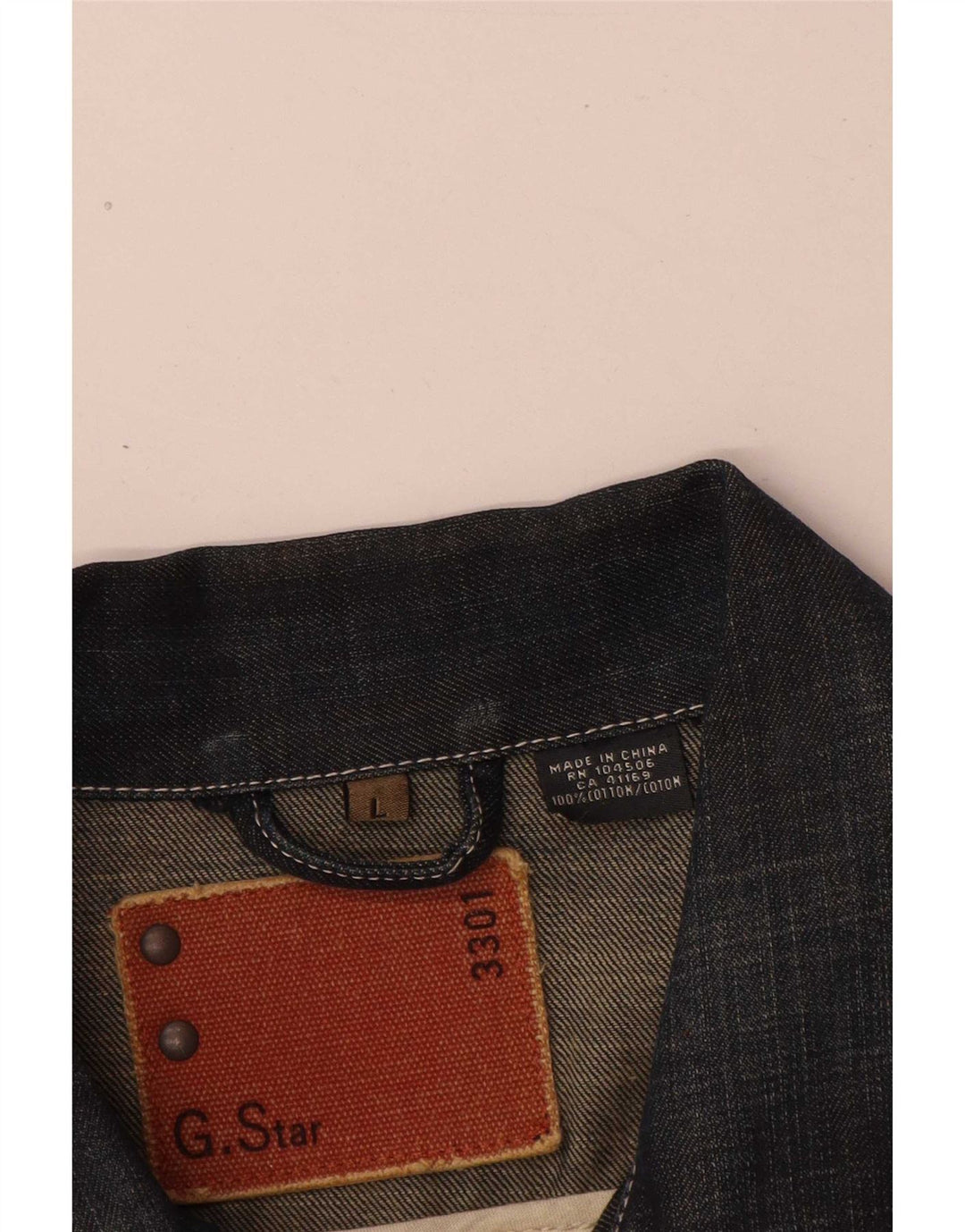 Jaqueta jeans masculina G-Star UK 40 grande algodão azul marinho