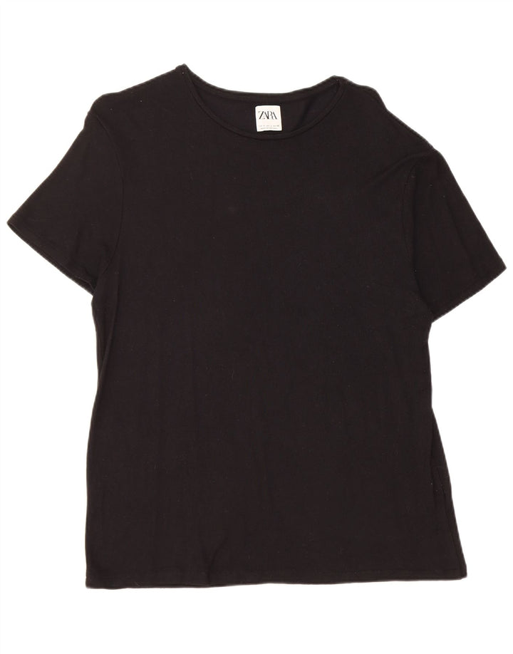 Camiseta feminina Zara UK 16 grande preta