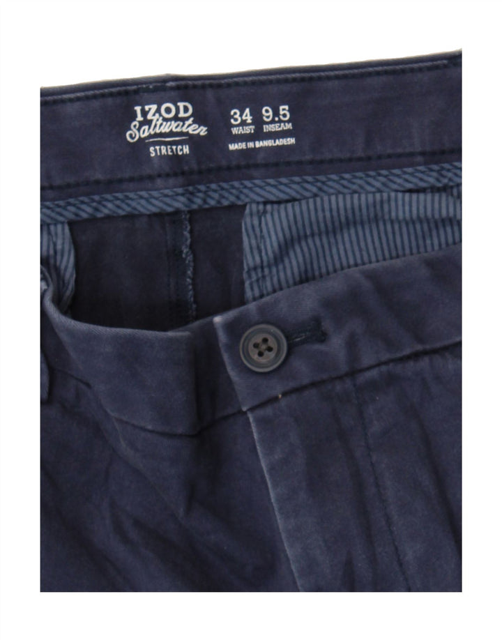 IZOD Mens Chino Shorts W34 Large  Navy Blue Cotton Vintage Izod and Second-Hand Izod from Messina Hembry 