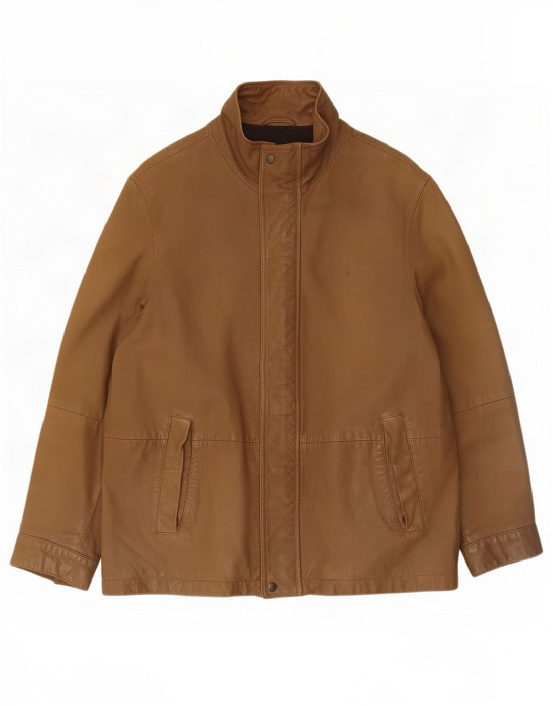 Jaqueta de couro masculina Timberland UK 36 pequena marrom