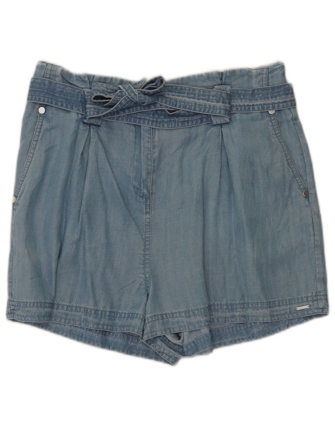 Shorts Chino Feminino Superdry UK 10 Pequeno W32 Azul Lyocell