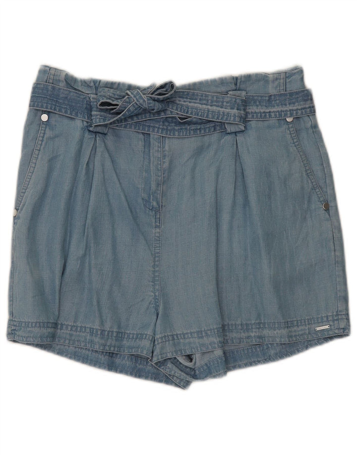 Shorts Chino Feminino Superdry UK 10 Pequeno W32 Azul Lyocell