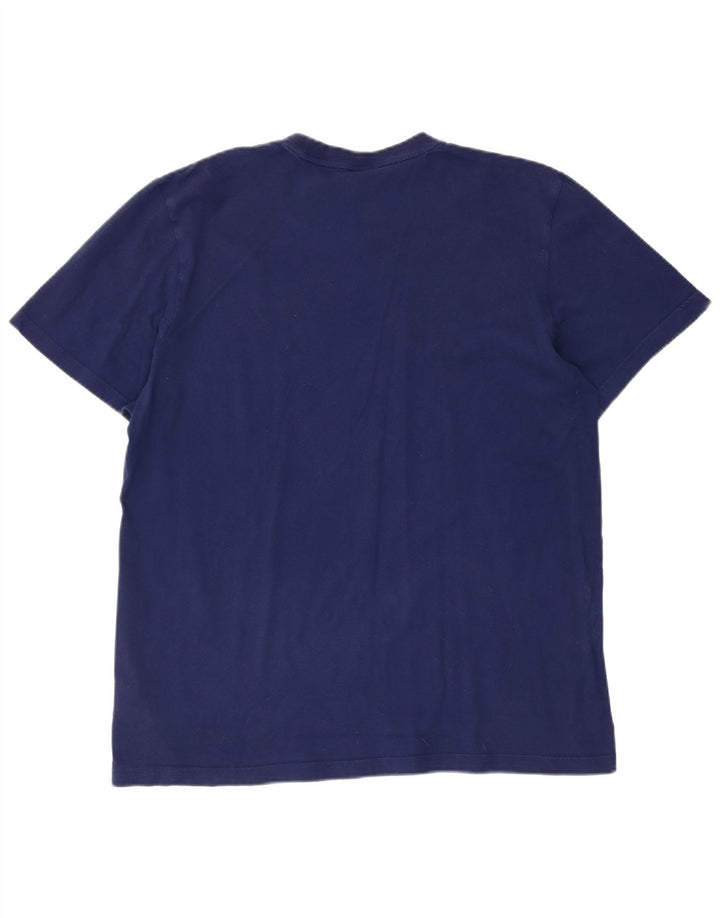 Camiseta masculina ADIDAS grande algodão azul marinho