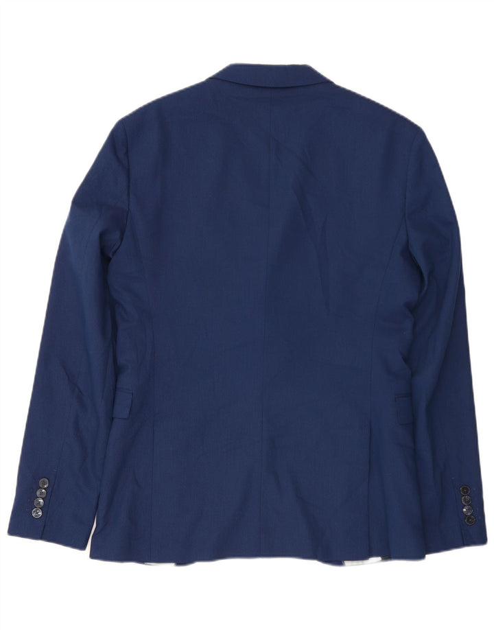 Jaqueta blazer masculina Zara com 2 botões EU 50 azul médio