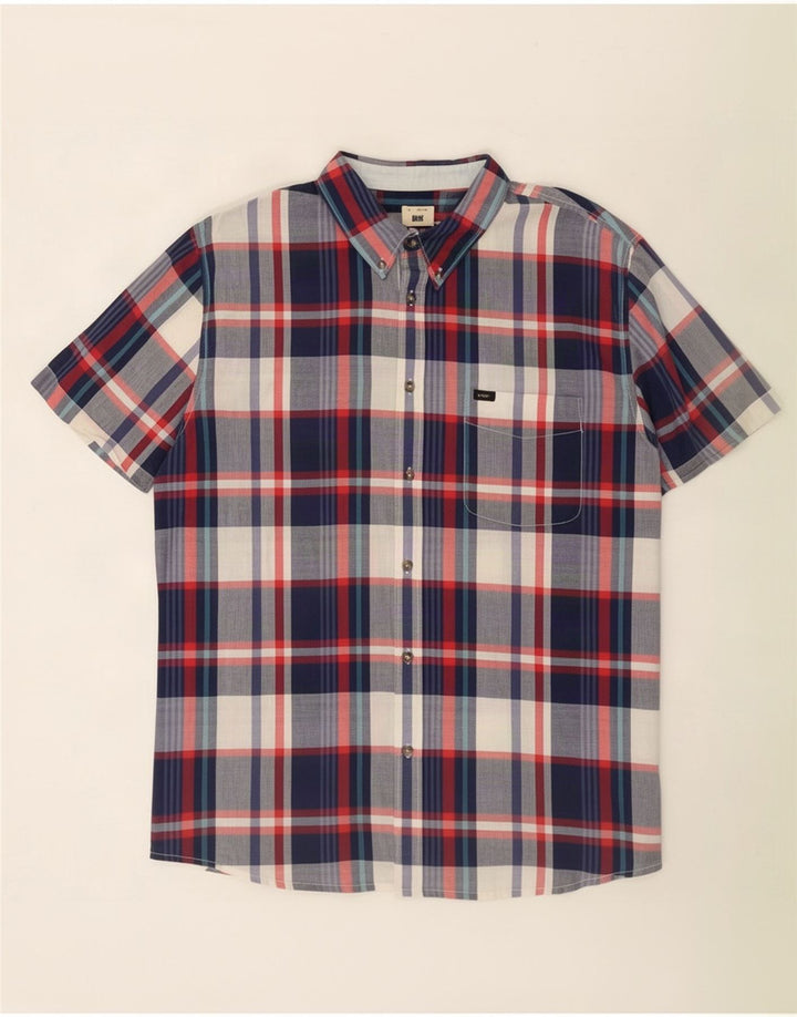 Camisa masculina Lee de manga curta regular fit 2XL xadrez multicolorida