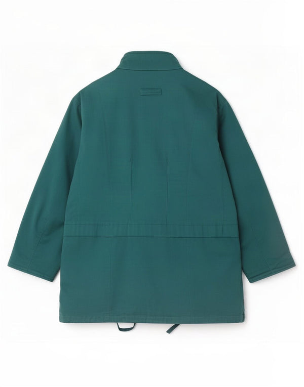 Jaqueta Parka Feminina Vintage IT 44 Grande Algodão Turquesa