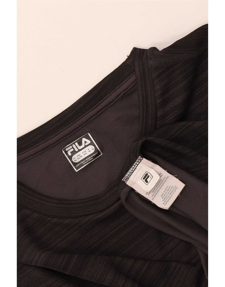 Camiseta Fila Masculina Slim Fit Top 2XL Cinza Colourblock Poliéster
