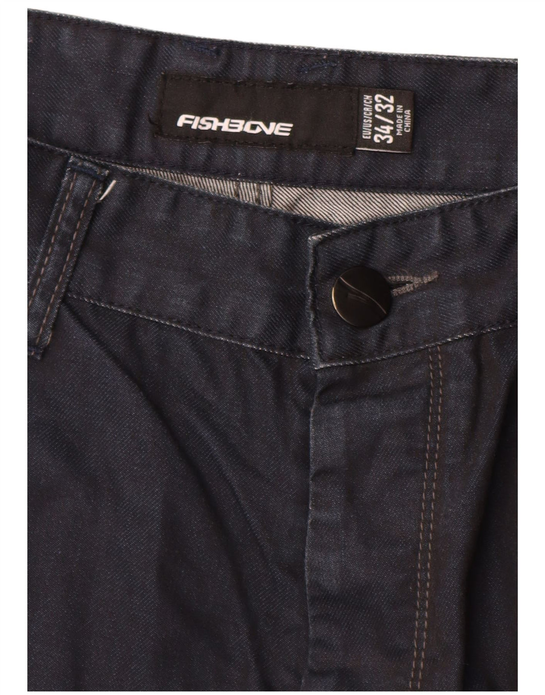 Calça jeans reta masculina FISHBONE W34 L30 azul marinho