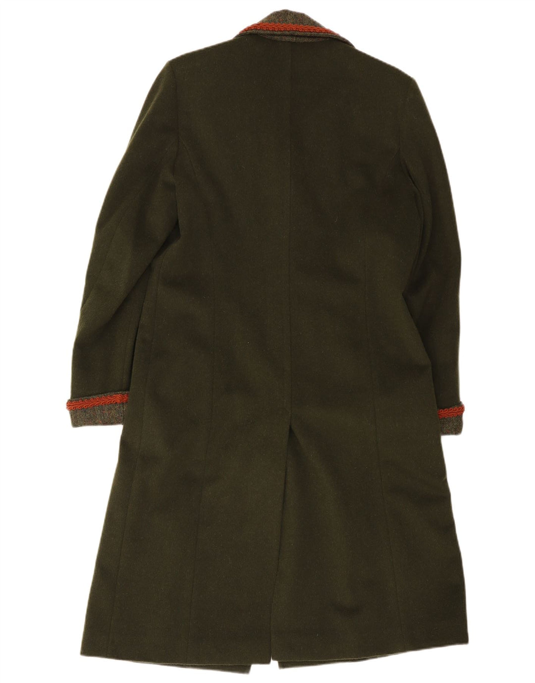 Sobretudo feminino vintage UK 14 médio verde clássico