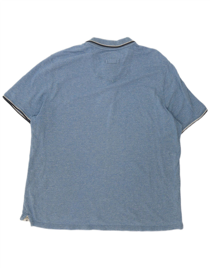 Camisa polo masculina Fat Face 3XL algodão listrado azul
