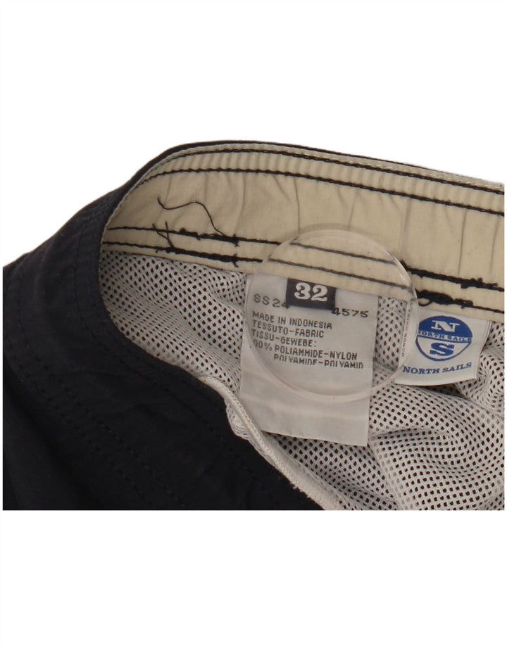 Shorts de natação masculino NORTH SAILS gráfico médio azul marinho poliamida