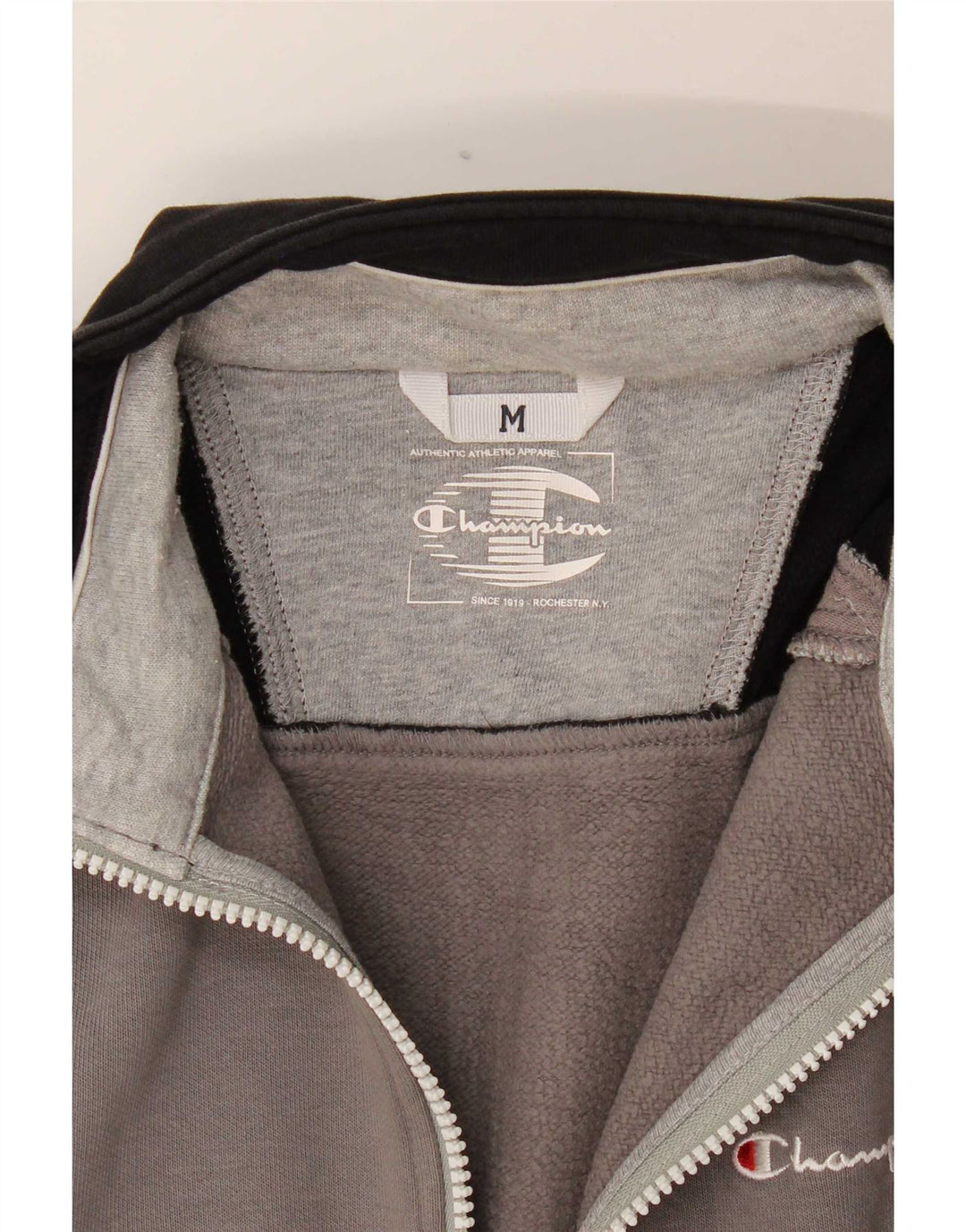 Jaqueta masculina Champion Tracksuit Top cinza médio bloco colorido
