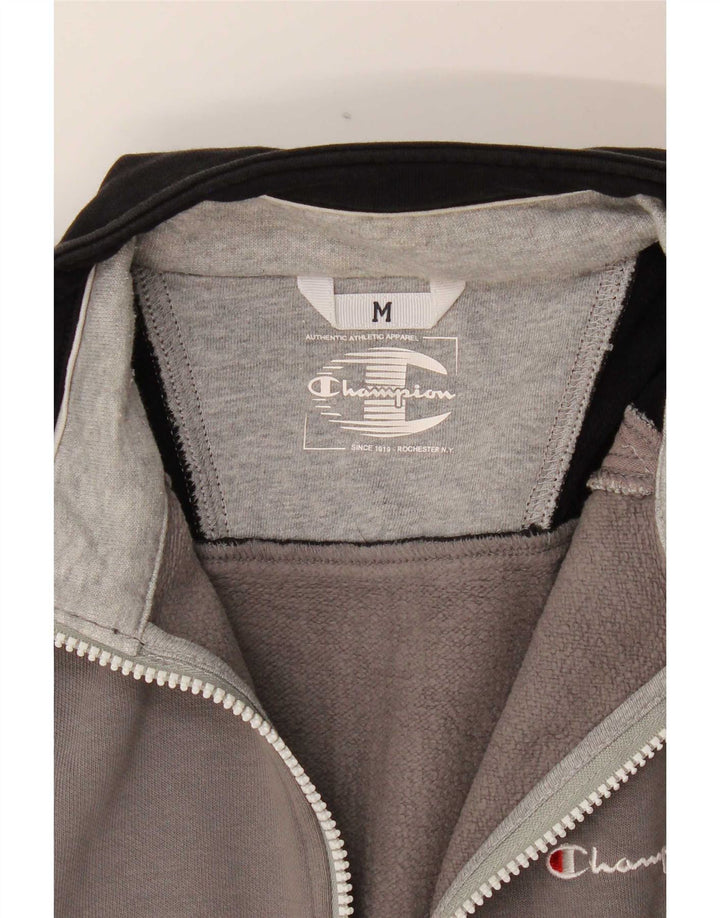 Jaqueta masculina Champion Tracksuit Top cinza médio bloco colorido