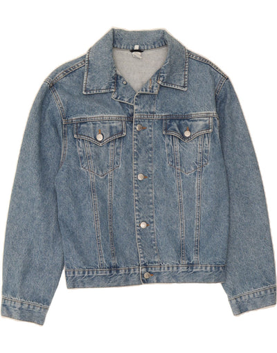 Jaqueta jeans masculina VINTAGE UK 34 XS algodão azul