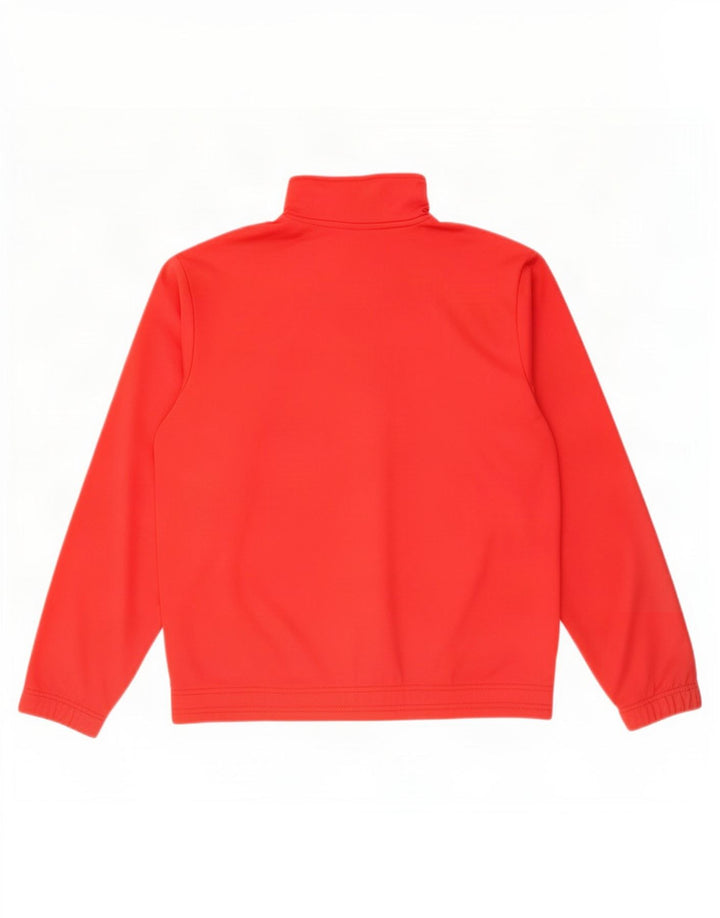 Asics Meninos Zip Neck Sweatshirt Jumper 13-14 Anos Poliéster Vermelho