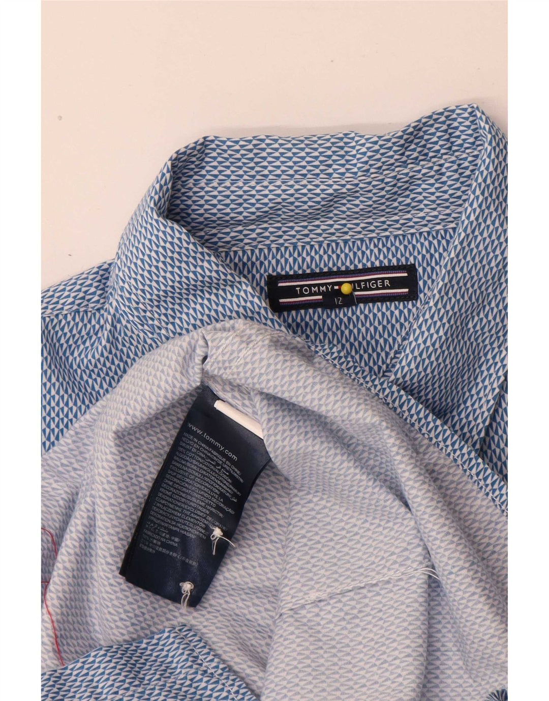 Camisa Tommy Hilfiger Menino 11-12 Anos Azul Algodão