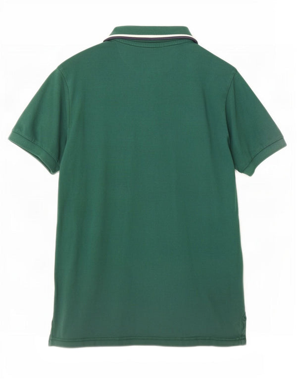 Camisa pólo geográfica masculina Napapijri XL algodão verde