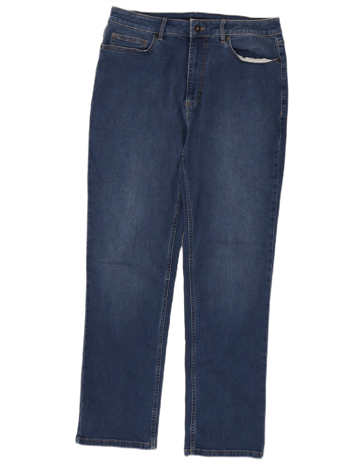 Calça jeans reta masculina Rohan W34 L30 algodão azul