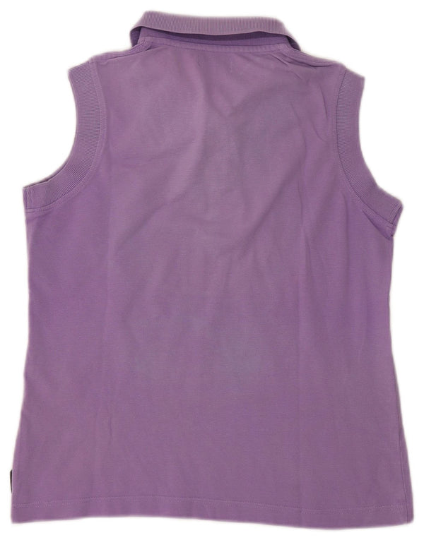 Camisa polo feminina sem mangas Kappa UK 14 grande roxo
