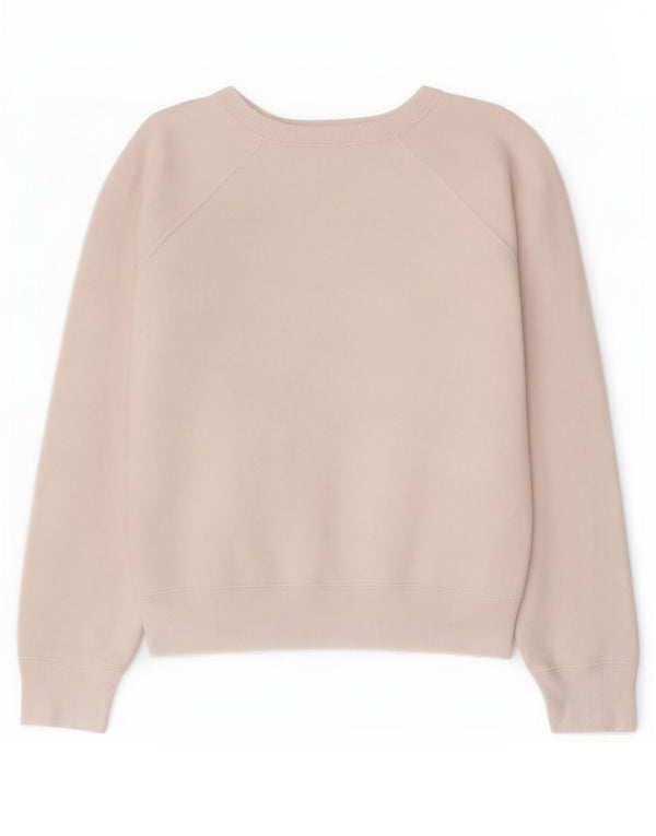 Polo Ralph Lauren moletom gráfico feminino jumper UK 14 médio branco