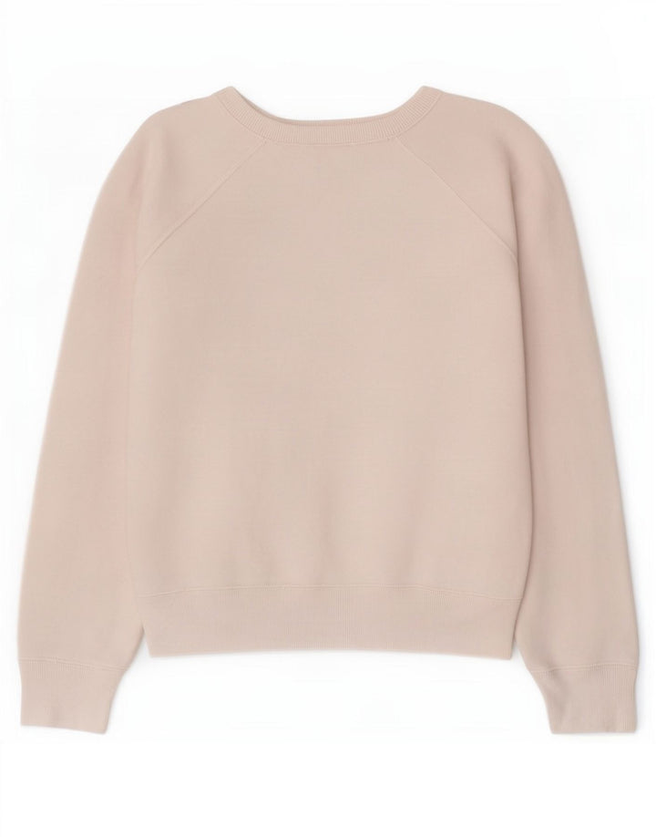 Polo Ralph Lauren moletom gráfico feminino jumper UK 14 médio branco