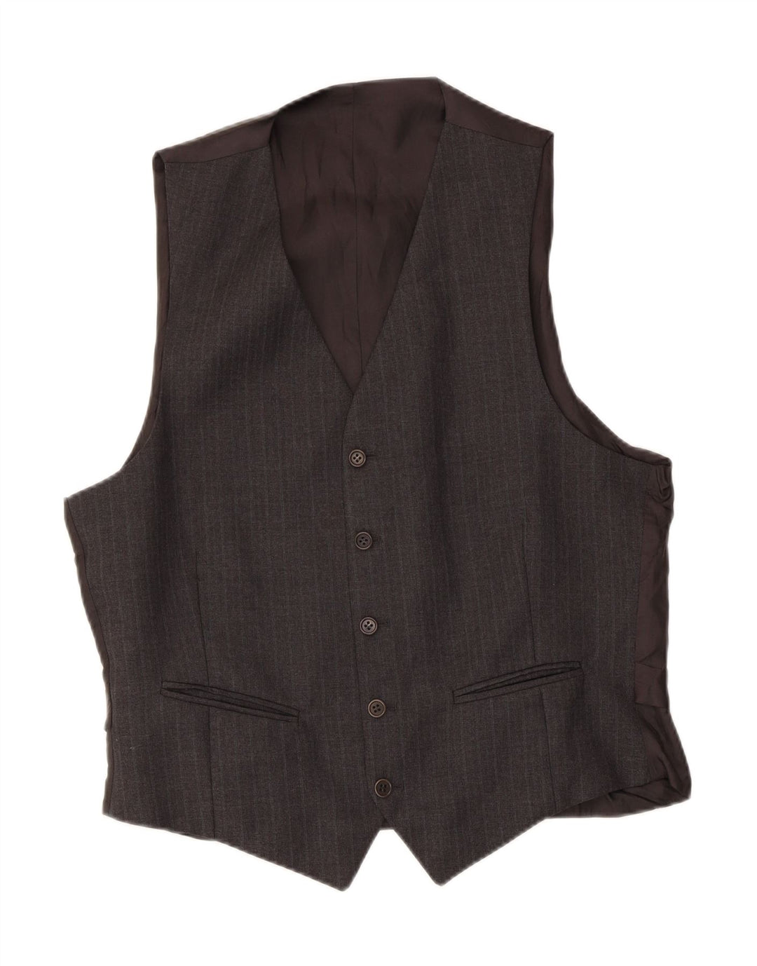 Colete masculino vintage IT 52 grande listra cinza
