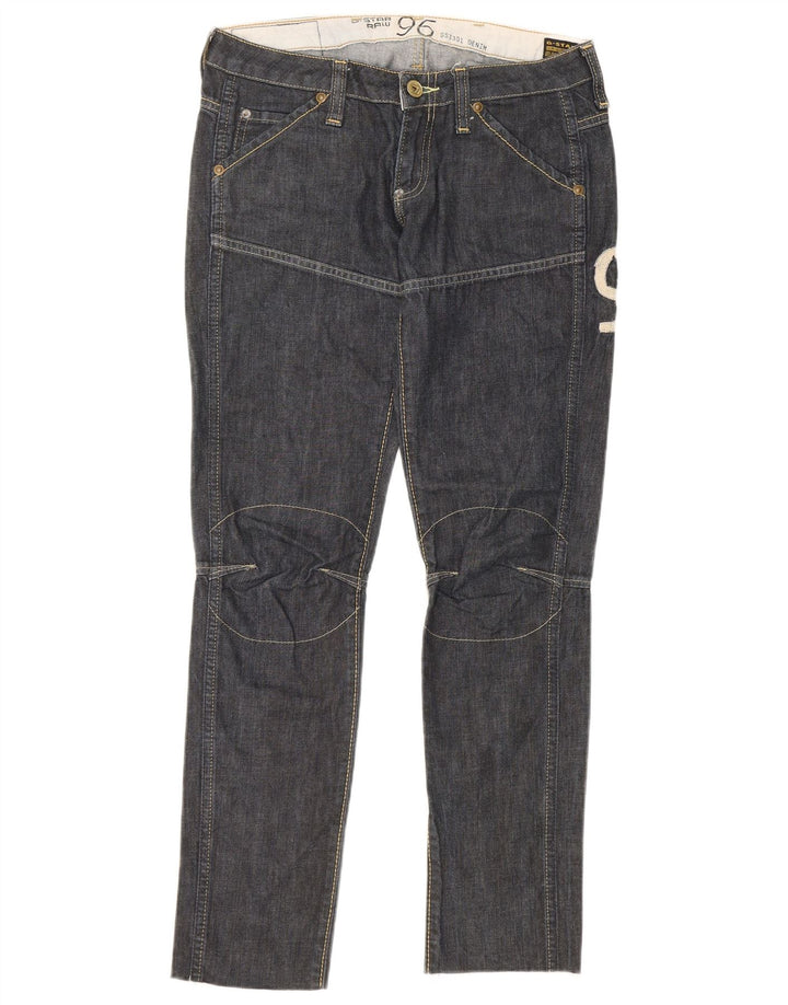 G-Star feminino 3301 gráfico slim jeans W30 L29 azul