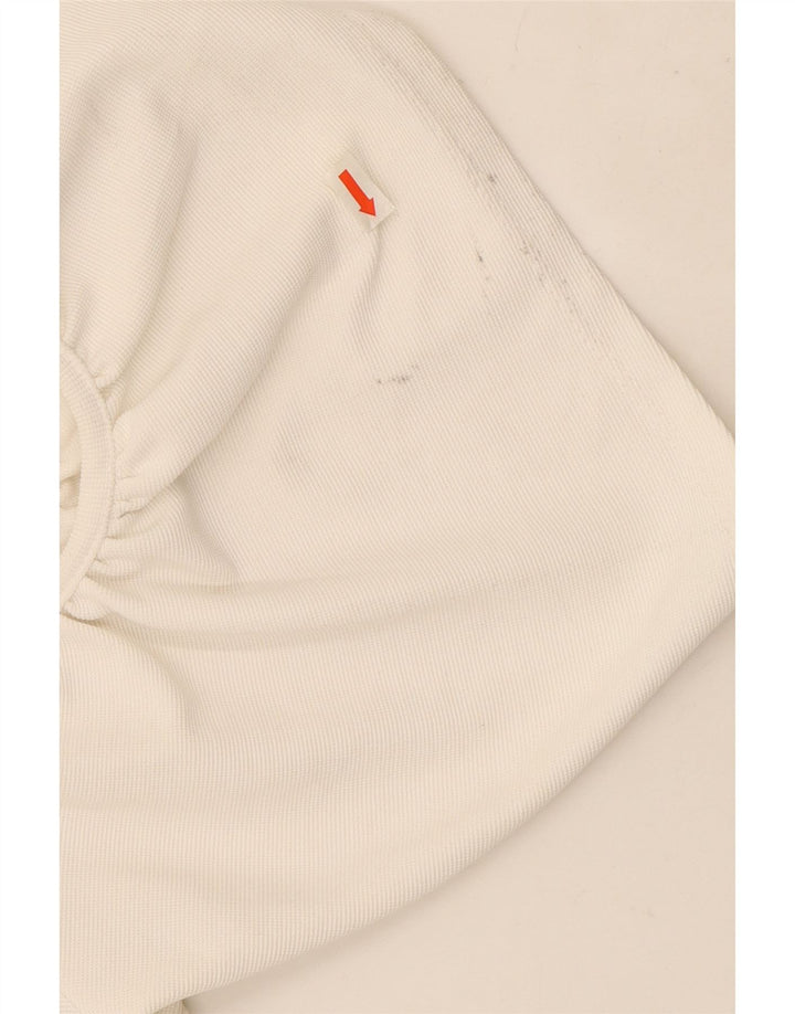 Vestido feminino Zara com ombro de fora UK 10 pequeno branco