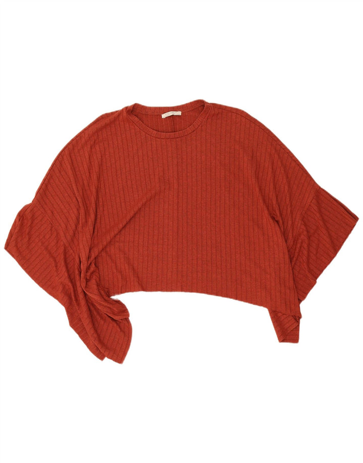 Zara Womens Trafaluc Túnica Oversized Assimétrica Top Reino Unido 14 Médio Marrom
