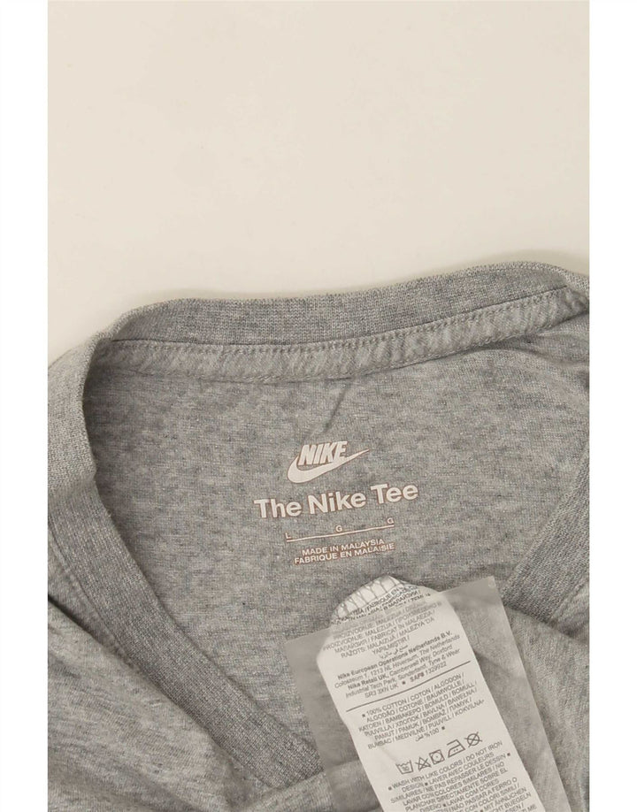 Camiseta masculina Nike grande algodão cinza